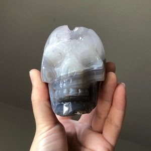 Druzy Agate Skull